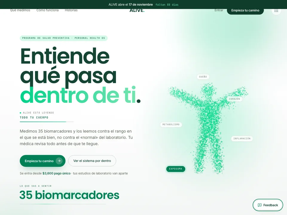 Página de ALIVE